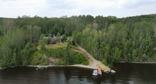Photo aérienne - 1084 Mtée Carniel, Guérin, QC - Outdoor With Body Of Water With View