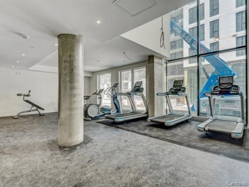 Salle d'exercice - 409-1485 Rue Des Bassins, Montréal (Le Sud-Ouest), QC - Indoor Photo Showing Gym Room