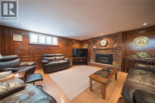 176 Kimberly Drive, Hamilton, ON - Indoor Photo Showing Living Room With Fireplace