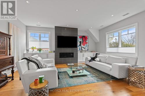3047 Grenville Drive, Mississauga, ON - Indoor Photo Showing Living Room With Fireplace