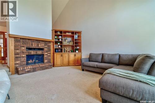1434 Sidler Drive N, Regina, SK - Indoor Photo Showing Living Room With Fireplace