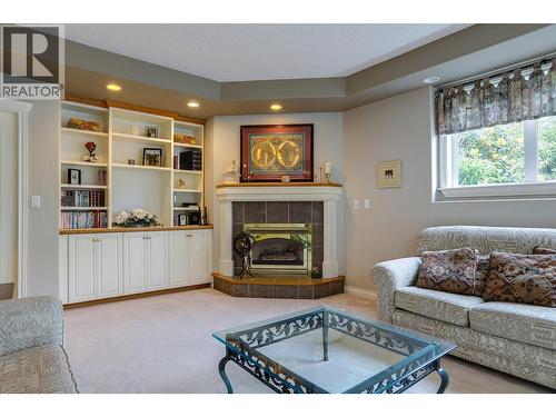 1101 Phoenix Drive, Vernon, BC - Indoor Photo Showing Living Room With Fireplace
