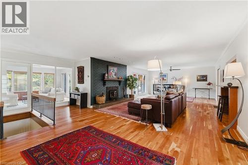 459 Lee Avenue, Waterloo, ON - Indoor Photo Showing Living Room With Fireplace