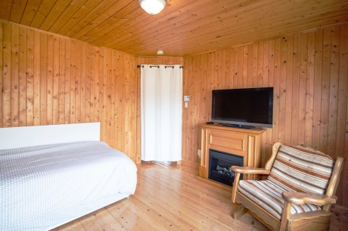 Chambre à coucher - 42 Route 287, Mont-Carmel, QC - Indoor Photo Showing Bedroom With Fireplace