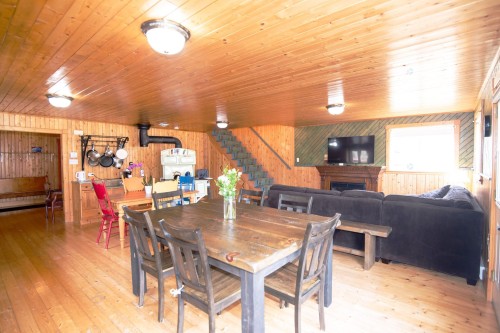 Cuisine - 42 Route 287, Mont-Carmel, QC - Indoor Photo Showing Dining Room With Fireplace