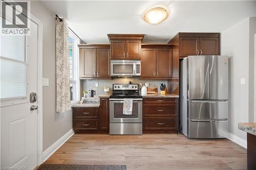 83 Province Street N, Hamilton, ON - Indoor Photo Showing Kitchen With Stainless Steel Kitchen