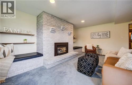 51 Underhill Crescent, Kitchener, ON - Indoor Photo Showing Living Room With Fireplace