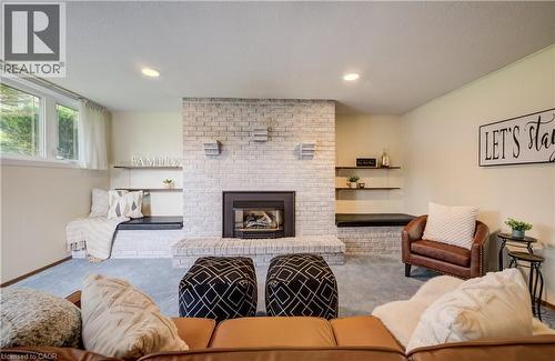 51 Underhill Crescent, Kitchener, ON - Indoor Photo Showing Living Room With Fireplace