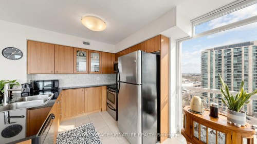 1603-235 Sherway Gardens Road, Toronto, ON - Indoor Photo Showing Kitchen With Double Sink