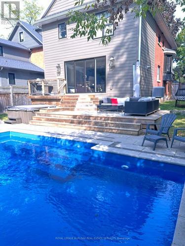 518 Hager Avenue, Burlington, ON - Outdoor With In Ground Pool With Deck Patio Veranda