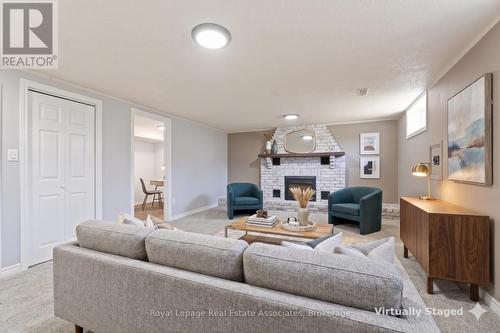 2362 Greenbank Trail, Burlington, ON - Indoor Photo Showing Living Room With Fireplace