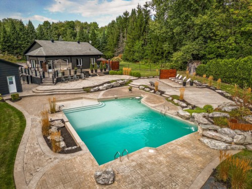 Cour - 117 Rue Lacoste, Shefford, QC - Outdoor With In Ground Pool With Backyard