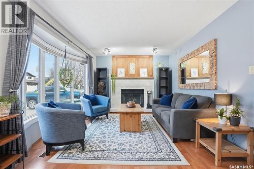 174 Rao Crescent, Saskatoon, SK - Indoor Photo Showing Living Room With Fireplace