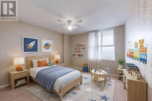 Virtually Staged - 1011 - 80 Inverlochy Boulevard, Markham, ON - Indoor Photo Showing Bedroom