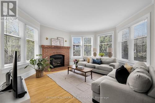 474 Brierwood Avenue, Ottawa, ON - Indoor Photo Showing Living Room With Fireplace