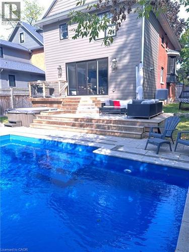 518 Hager Avenue, Burlington, ON - Outdoor With In Ground Pool With Deck Patio Veranda