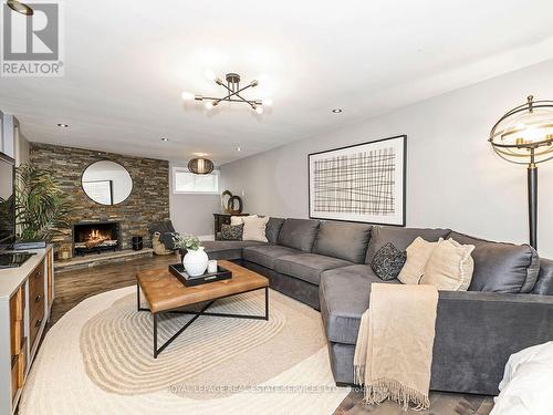 1454 Chasehurst Drive, Mississauga, ON - Indoor Photo Showing Living Room With Fireplace