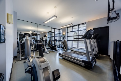 Exercise Room - 906-200 Rue Hall, Montréal (Verdun/Île-Des-Soeurs), QC - Indoor Photo Showing Gym Room