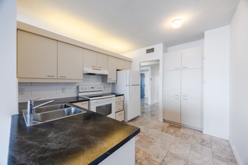 Kitchen - 906-200 Rue Hall, Montréal (Verdun/Île-Des-Soeurs), QC - Indoor Photo Showing Kitchen With Double Sink
