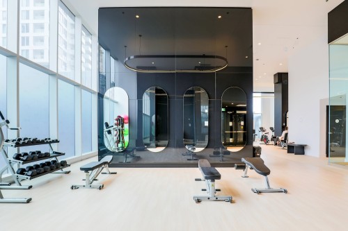 Salle d'exercice - 1602-2300 Rue Tupper, Montréal (Ville-Marie), QC - Indoor Photo Showing Gym Room