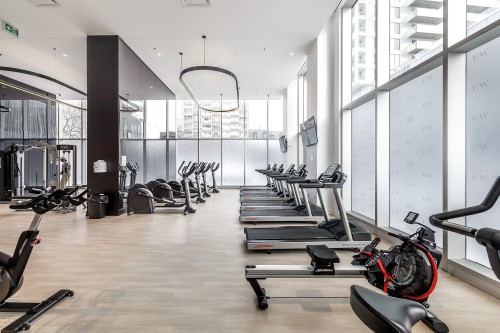 Salle d'exercice - 1602-2300 Rue Tupper, Montréal (Ville-Marie), QC - Indoor Photo Showing Gym Room