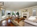 408 Riverview Crescent, Coquitlam, BC  - Indoor Photo Showing Living Room With Fireplace 