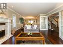 408 Riverview Crescent, Coquitlam, BC  - Indoor Photo Showing Living Room With Fireplace 