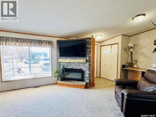 Reiss Acreage, Vibank, SK - Indoor Photo Showing Living Room With Fireplace