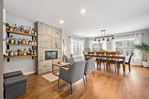 Dining Room - 79 Ch. De La Baie, Mont-Blanc, QC - Indoor With Fireplace