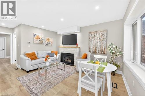 262 Broadway Avenue, Hamilton, ON - Indoor Photo Showing Living Room With Fireplace