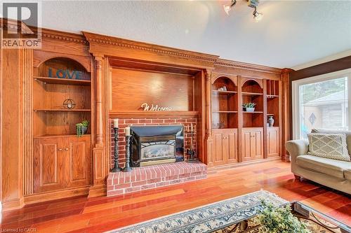 48 Lennox Crescent, Kitchener, ON - Indoor Photo Showing Living Room With Fireplace