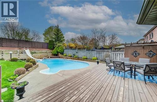 48 Lennox Crescent, Kitchener, ON - Outdoor With In Ground Pool With Deck Patio Veranda