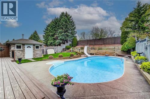 48 Lennox Crescent, Kitchener, ON - Outdoor With In Ground Pool With Deck Patio Veranda