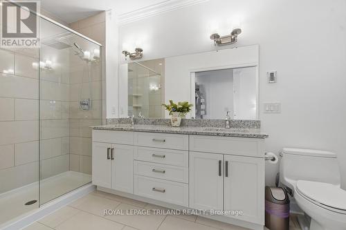Upper: Primary Ensuite - 1403 - 240 Villagewalk Boulevard, London North (North R), ON - Indoor Photo Showing Bathroom