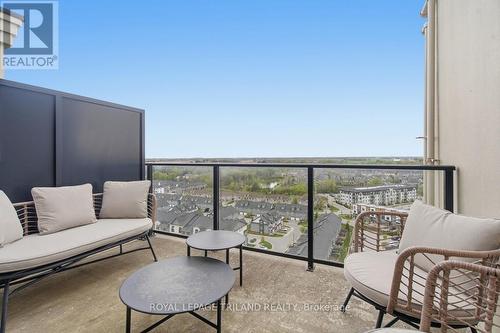 Lower: Private Balcony - 1403 - 240 Villagewalk Boulevard, London North (North R), ON - Outdoor With Exterior