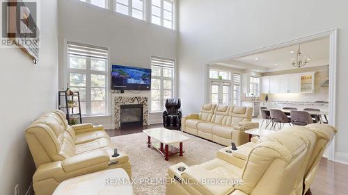95 Sarracini Crescent, Vaughan, ON - Indoor Photo Showing Living Room With Fireplace