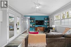 Living area with sliding doors to deck - 