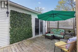 Private side deck perfect for relaxing or working from home - 