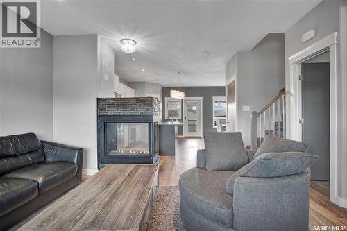 923 Kloppenburg Crescent, Saskatoon, SK - Indoor Photo Showing Living Room With Fireplace