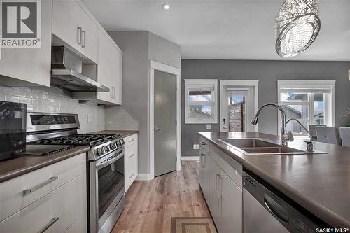923 Kloppenburg Crescent, Saskatoon, SK - Indoor Photo Showing Kitchen With Double Sink