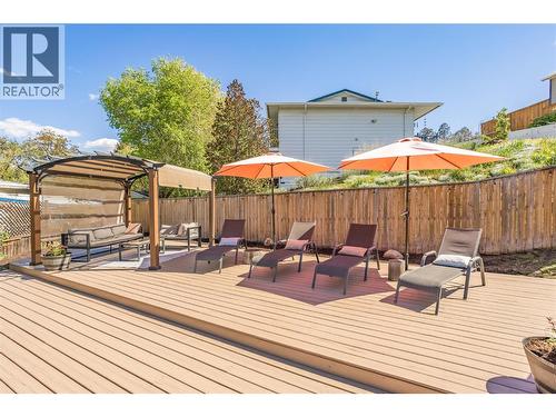 Full sun lounger area - 1385 Orchard Drive, Kelowna, BC - Outdoor With Deck Patio Veranda With Exterior