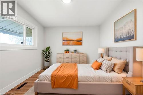 Virtually staged - 16 Ronaldshay Avenue, Hamilton, ON - Indoor Photo Showing Bedroom