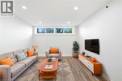 Virtually staged - 16 Ronaldshay Avenue, Hamilton, ON - Indoor Photo Showing Living Room