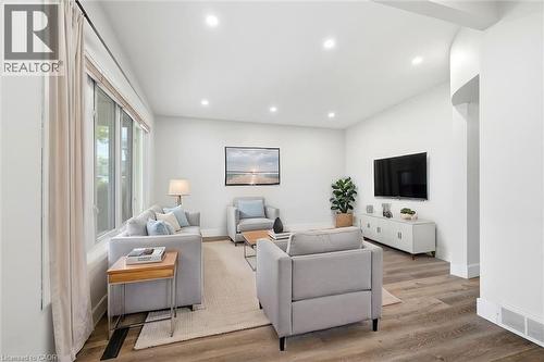 Virtually staged - 16 Ronaldshay Avenue, Hamilton, ON - Indoor Photo Showing Living Room
