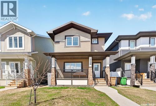 3136 Crosbie Crescent, Regina, SK - Outdoor With Deck Patio Veranda With Facade