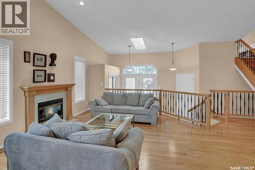 1684 Fenwick Crescent N, Regina, SK - Indoor Photo Showing Living Room With Fireplace