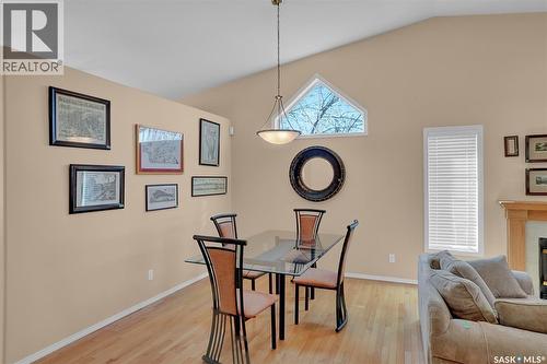 1684 Fenwick Crescent N, Regina, SK - Indoor Photo Showing Dining Room With Fireplace