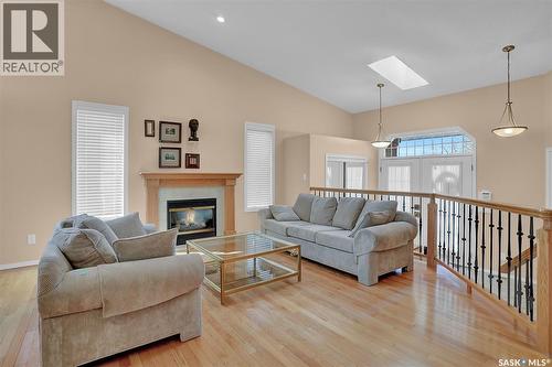 1684 Fenwick Crescent N, Regina, SK - Indoor Photo Showing Living Room With Fireplace