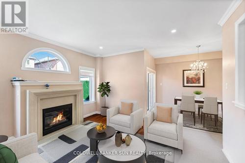 164 Canada Drive, Vaughan, ON - Indoor Photo Showing Living Room With Fireplace