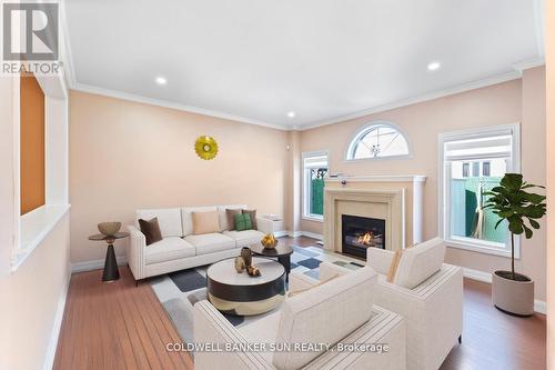 164 Canada Drive, Vaughan, ON - Indoor Photo Showing Living Room With Fireplace